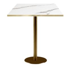 Restootab - Mange-debout 60x60cm Rome bistrot marbre blanc - blanc TB-ROMFF2-6060M-MB.BLA-LAI_0