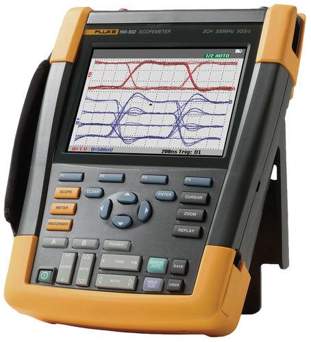 Scopemeter 4 voies 500mhz, 2.5 gech/s(4 voies), 5gech/s(2 voies), écran couleur, conn - FLU190-504_0