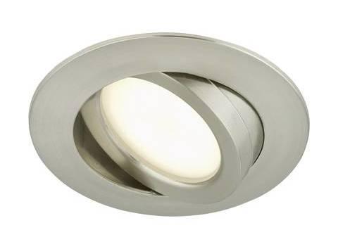 Briloner Leuchten 7206-012 Encastrable LED 230v plafonnier spots,lampe de salle de bain rond Plastique Nickel Mat 10.5 W