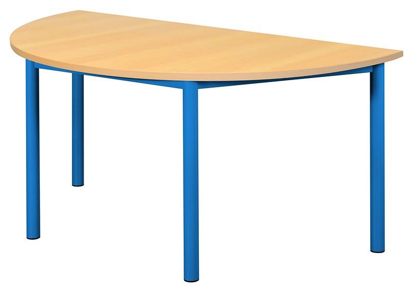 Table scolaire demi-lune Célia 4 pieds - 120 x 60 cm - Plateau stratifié ou mélaminé - 4 hauteurs disponibles_0