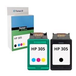 Toner Services Compatible HP 305 - Pack de 2 cartouches d'encre noire et couleur - Multicolore_0