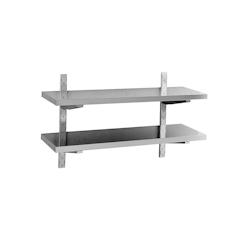 Table avec etagere et 3 tiroirs - Gamme 600 - Ristopro - l140- L- P60- h85- Inox AISI430 - 698142437015_0