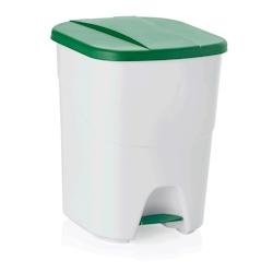 Poubelle à pédale 40l polypro. 35 x 38.5 x 45.5 cm - WAS Germany - vert plastique 1143 402_0