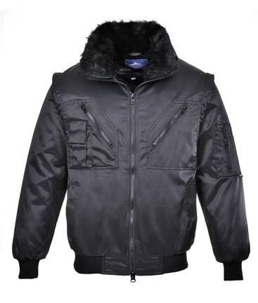 Blouson pilote déperlant 3 en 1, Coloris : Noir, Taille : XS_0