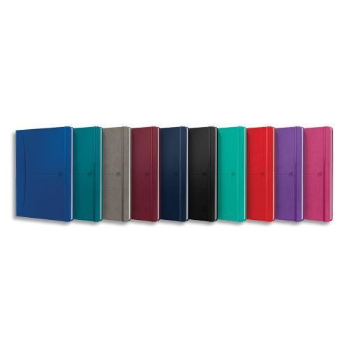 CARNET OXFORD SIGNATURE FORMAT B5 COUVERTURE RIGIDE BROCHURE 160 PAGES LIGNEES 7MM - COLORIS ASSORTIS