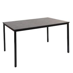 Décoshop26 - Bureau table d'ordinateur 120x80cm en MDF aspect chêne et acier noir 04_0001391 - noir 3000488532694_0