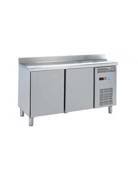 Desserte réfrigérée en acier inox - profondeur 600 mm - Référence: DSX 600 2 P GL (SD)_0
