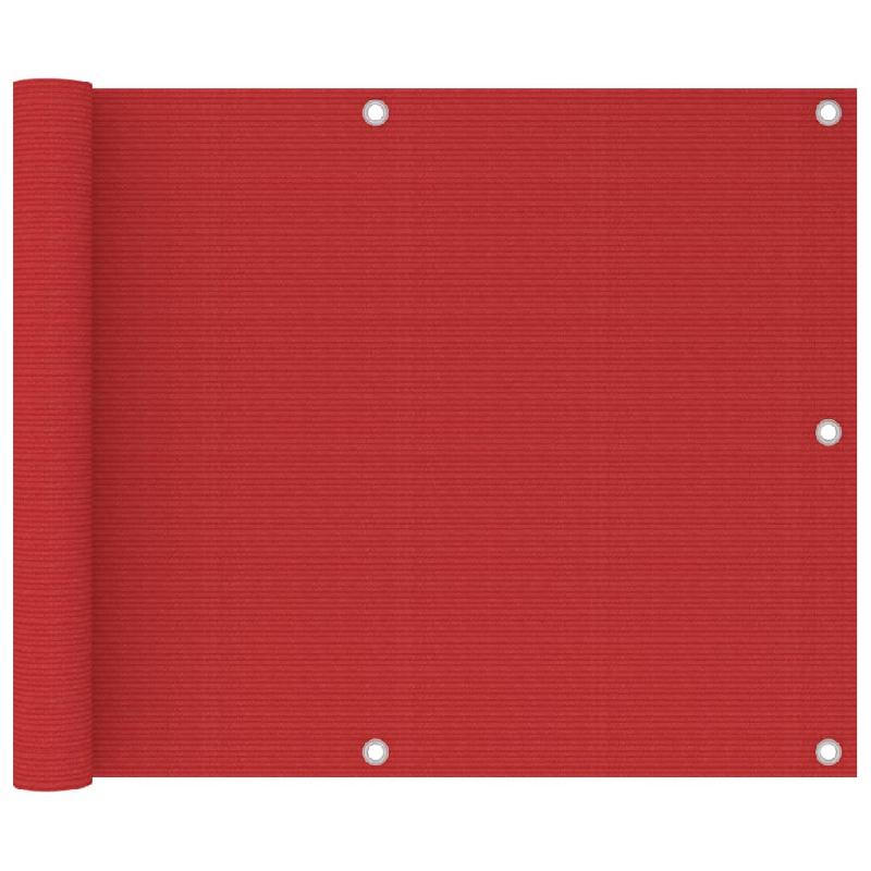 ÉCRAN DE BALCON BRISE PARE VUE PROTECTION CONFIDENTIALITÉ 75 X 500 CM PEHD ROUGE 02_0010356_0