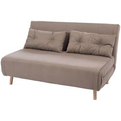 Fauteuil 2 places Bora taupe -  Marron Autre Tissu Amadeus 140x90 cm - marron 3520071926216_0