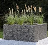 Gabion - Parterre surélevé 120x75x100cm pour décoration de jardin, terrasse et massif_0
