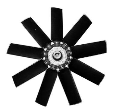 Hélice plastique type Z - Diamètre 315 à 1255 mm - Pales 4Z, 5Z, 6Z - Rotation droite ZR et gauche ZL - Polyamide PA et aluminium AL_0