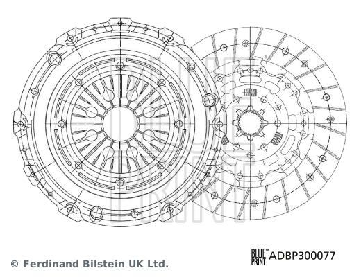Kit d'embrayage BLUE PRINT ADBP300077 - produit neuf et d'origine_0