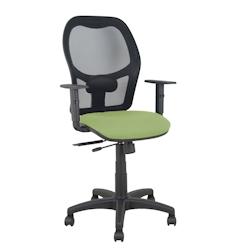 Piqueras y Crespo Silla Alocén traslack malla negra asiento bali verde oliva brazos regulables - vert multi-matériau 345TKM840B552B10CRN_0