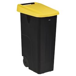 Rossignol - Poubelle 110L mobile couvercle plein MOVATRI GREEN - jaune - jaune plastique polypropylène 55513_0