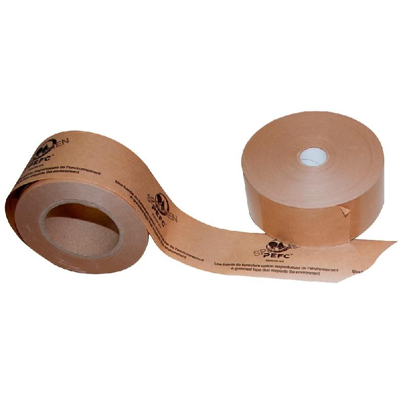 Ruban Kraft gommé pour machine ou humecteur - 100% naturel, recyclable et biodégradable - Référence GOMA_0