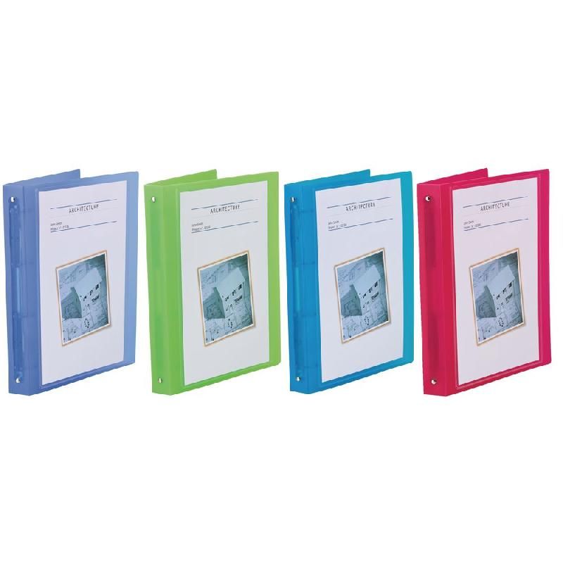 STAPLES CLASSEUR 4 ANNEAUX STAPLES PERSONNALISABLE - DOS 4 CM - ASSORTIS (PRIX À L'UNITÉ)