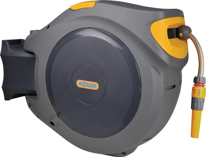 Support de tuyau mural Auto Reel 40cm - Enrouleur automatique HOZELOCK avec fixation murale et accessoires_0