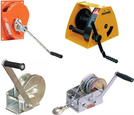 Treuil manuel - halage, à manivelle, en inox - différents types disponibles_0