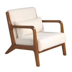 AC ANGEL CERDA Angel Cerdá Fauteuil en tissu blanc 5100C 68 x 86 x 74 - blanc textile 8435631024057_0