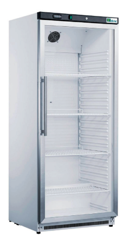 Armoire positive porte vitrée - Grande capacité 600 litres - Affichage digital - Fermeture à clé - Température 0°C/+10°C_0