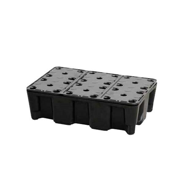 Bac de rétention modulaire PE 25 Cemo - avec caillebotis amovible - Volume 25L - Charge 125kg_0