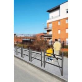 Barrière Trio - 1572 mm - 4 finitions de pommeaux en fonte d’aluminium - A sceller_0