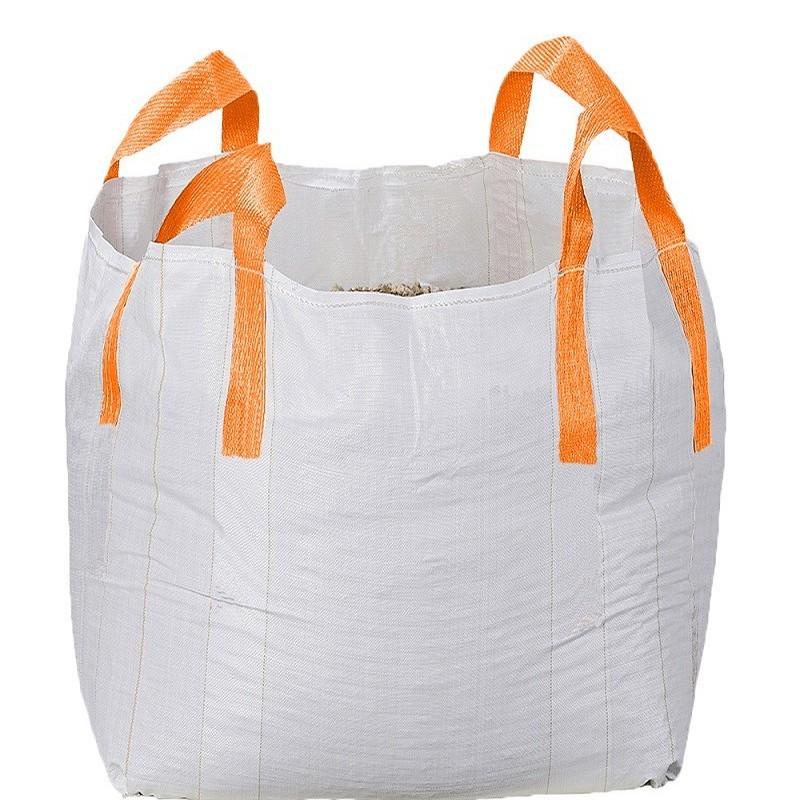 Big bag 1m3 - sangle croisée - 90x90x110cm - CMU 1500kg - polypropylène blanc 180gr/m²_0