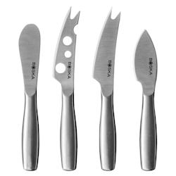 BOSKA Set de couteaux à fromage Mini Copenhagen/quatre couteaux à fromage/acier inoxydable/argent / 145 x 20 x 9 mm - 8713638034355_0