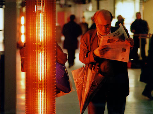 Chauffage à rayonnement infrarouge - Brasero électrique avec lampes halogènes IRC - Design élégant et convivial_0