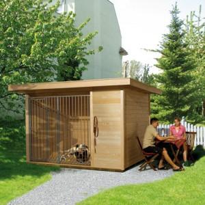 CHENIL BARKO 6,7 M² WEKA - NICHE POUR CHIEN OPTIONS AVEC PLANCHER