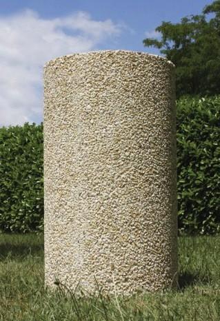 Corbeille urbaine en béton monobloc - 82L, autostable, résistante aux chocs_0