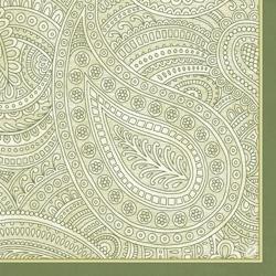 DUNI - Serviette 40x40cm 4 plis Paisley Leave - 300 pièces - Matériau naturel certifié FSC et OK Compost Home_0