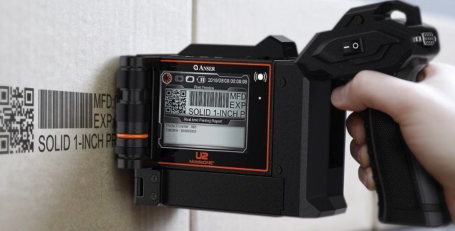 Imprimante jet d'encre portative U2-mobileONE'' - haute résolution 300 dpi - marquage jusqu'à 25,4 mm_0