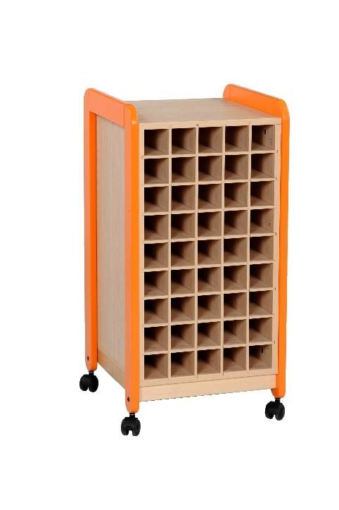 MEUBLE RANGE-SERVIETTES BIFACE LIGNE LILI PIÈTEMENT ORANGE