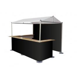 Mini-Stand tout-en-un - Comptoir, espace graphique et toit - Livraison rapide en 5 à 7 jours_0
