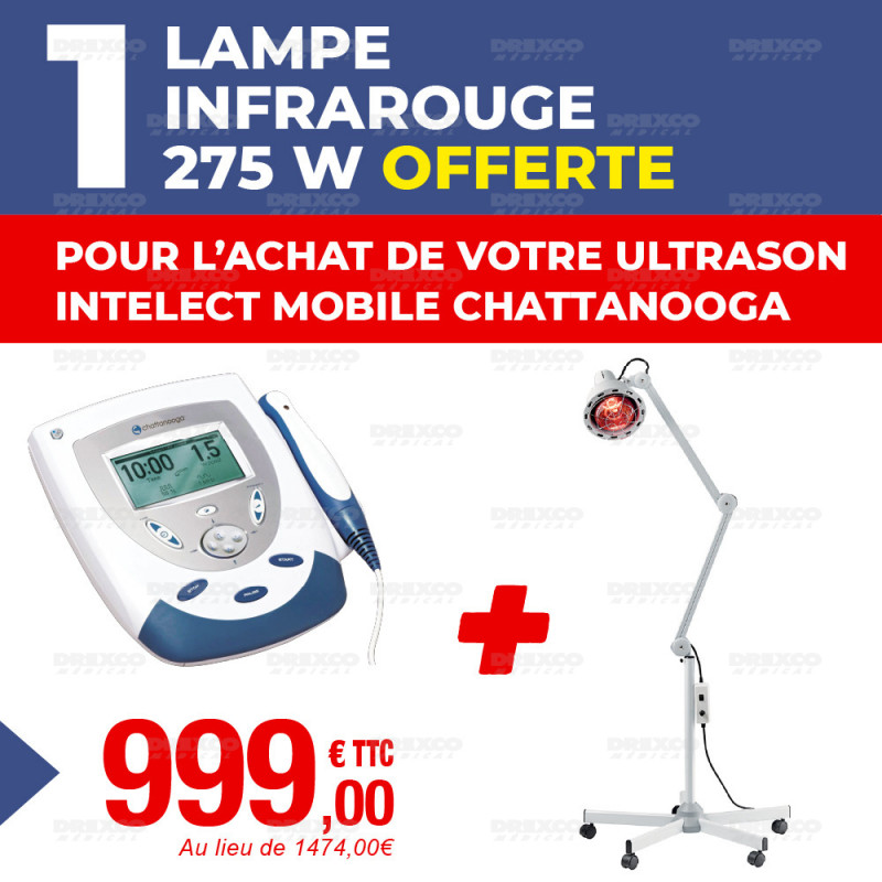 PACK ULTRASON INTELECT MOBILE CHATTANOOGA + LAMPE INFRAROUGE 275W