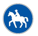 Panneau routier B22c - Chemin obligatoire pour cavaliers_0