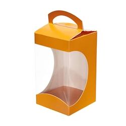 PAPA France - Boîte pâtissière à œufs de Pâques avec fenêtre 135 x 135 x 220 mm MANDARINE - OEUF5MA_0