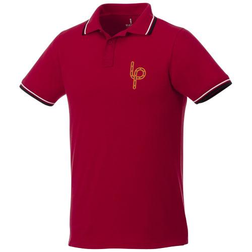 Polo tipping manches courtes homme Fairfield 38102253 - col et poignets en tricot côtelé avec détails contrastés_0