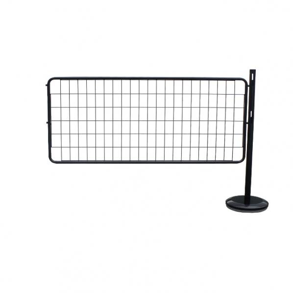 Poteau noir et barrière grille - Kit pour barrière de sécurité - Version à multiplier - Marque Rolléco_0