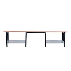 PROREGAL Etabli BUFFALO WOOD | HxLxP 86,5x300x75cm | Capacité de Charge 1000kg | Anthracite - noir métal PR_RS157-105_0
