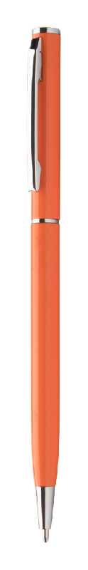 Stylo à bille en aluminium - encre bleue - couleur orange - 10 g_0