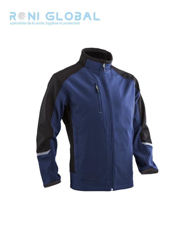 Veste de travail Softshell en polyester et élasthanne avec membrane TPU et micro polaire - 6 poches - TORI COVERGUARD_0