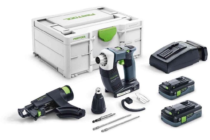 Visseuse pour plaquiste 18v duradrive dwc 18-4500 hpc 4.0 i-plus + 2 batteries bo 18 li 4,0 ah + chargeur tcl + systainer sys3 - FESTOOL - 576502 - 824237_0