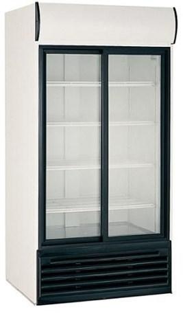 ARMOIRE VITRÉE PORTE COULISSANTE S1000B BLANC