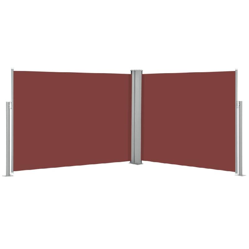 Auvent paravent store brise-vue latéral rétractable - Jardin, terrasse, balcon - Protection visuelle 140 x 1000 cm marron - 02_0007407_0