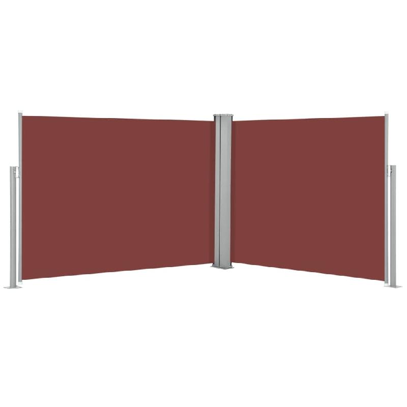 AUVENT PARAVENT STORE BRISE-VUE LATÉRAL RÉTRACTABLE DE PATIO JARDIN TERRASSE BALCON PROTECTION VISUELLE ÉCRAN 140 X 1000 CM MARRON 02_0007407_0