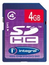 CARTE MÉMOIRE SDHC INTEGRAL 4 GO - CARTE MÉMOIRE SDHC INTEGRAL 16 GO