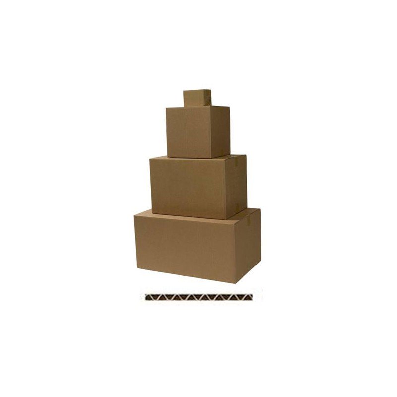 Cartons simple cannelure - Longueurs de 16 à 28 cm - Emballage léger et résistant_0