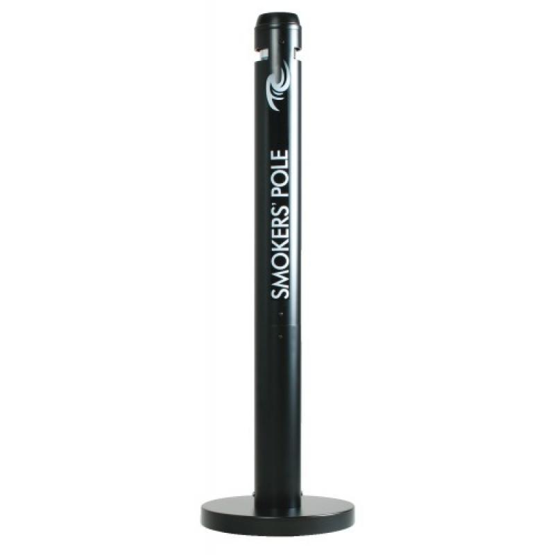 Cendrier sur pied mobile smokers'pole, capacité 1000 mégots, coloris noir_0